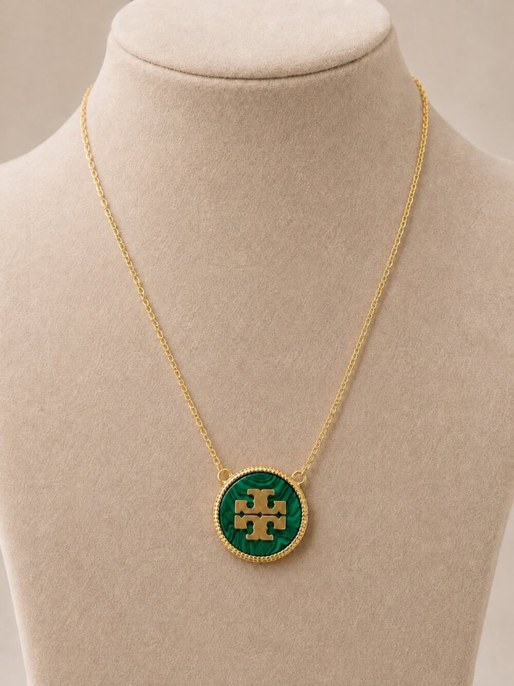 Tory Burch logo necklace